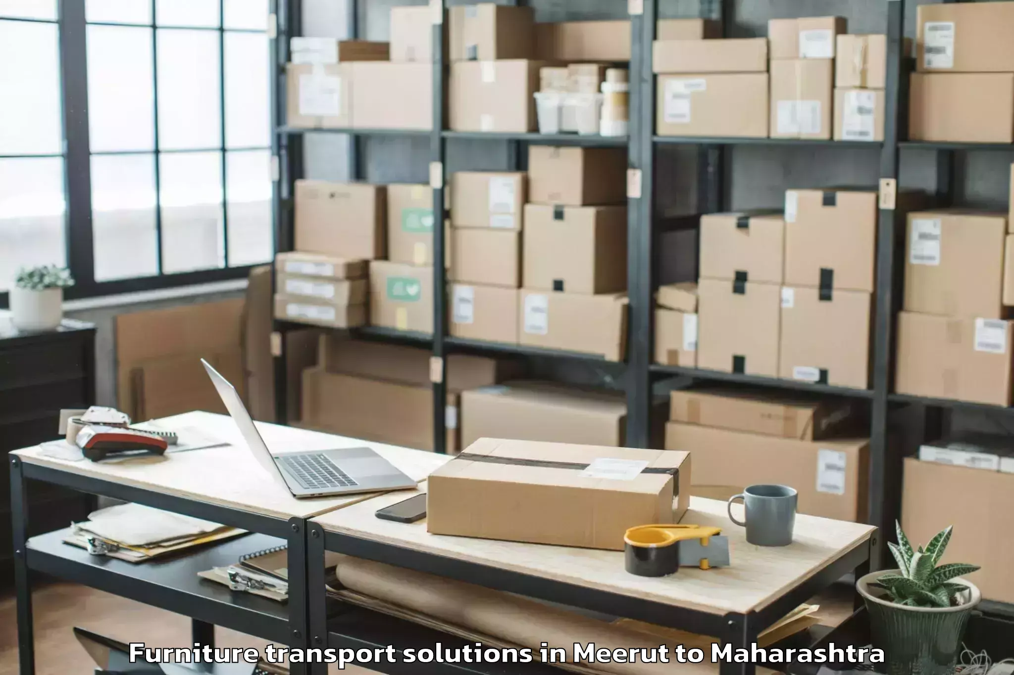 Quality Meerut to Mohol Furniture Transport Solutions